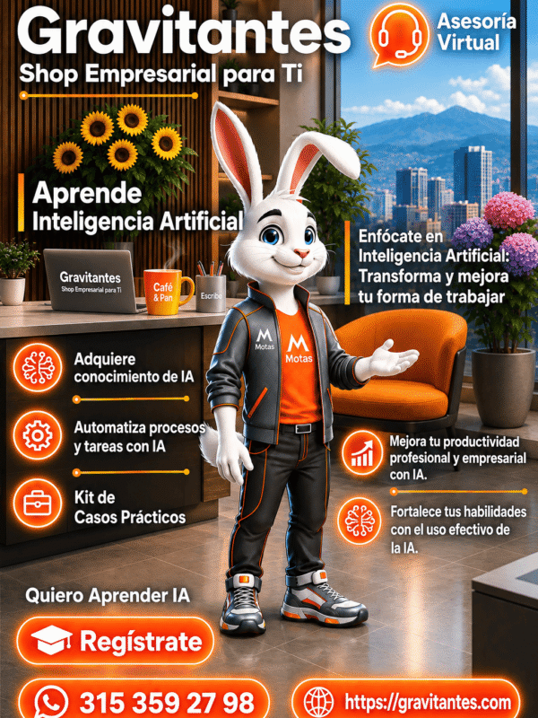A través del servicio de asesoría estratégica en “Inteligencia Artificial: Transforma y mejora tu forma de trabajar”, tendrá un aprendizaje práctico enfocado en casos que se presentan en el ámbito profesional o empresarial.