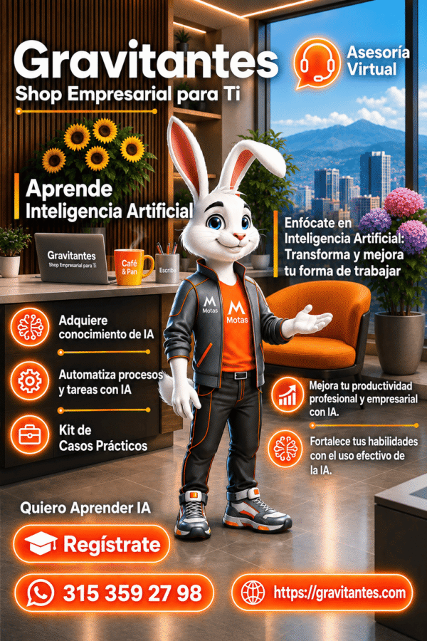 A través del servicio de asesoría estratégica en “Inteligencia Artificial: Transforma y mejora tu forma de trabajar”, tendrá un aprendizaje práctico enfocado en casos que se presentan en el ámbito profesional o empresarial.